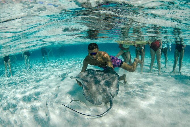 Private Yacht 48 ft Sting Ray City, Snorkel & Starfish Beach - The jet ski needs a clear warning